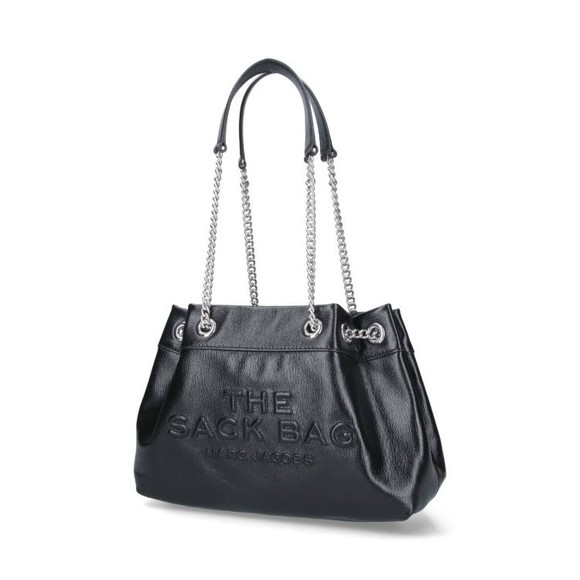 Marc Jacobs Textured Black Handbag With Dual Chain Handles - NWT - Picture 2 of 5